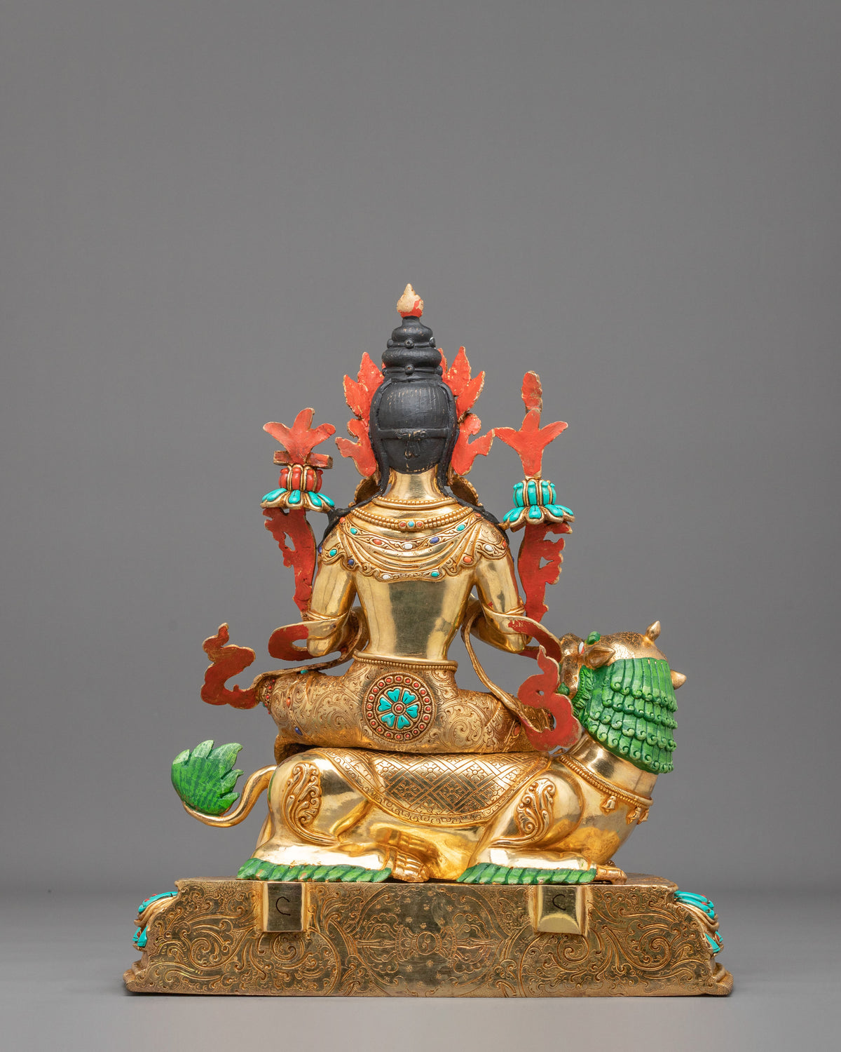 Tikshna Manjushri 24K Gold Gilded Sculpture | Traditional Buddhist Artwork of Sharp Wisdom