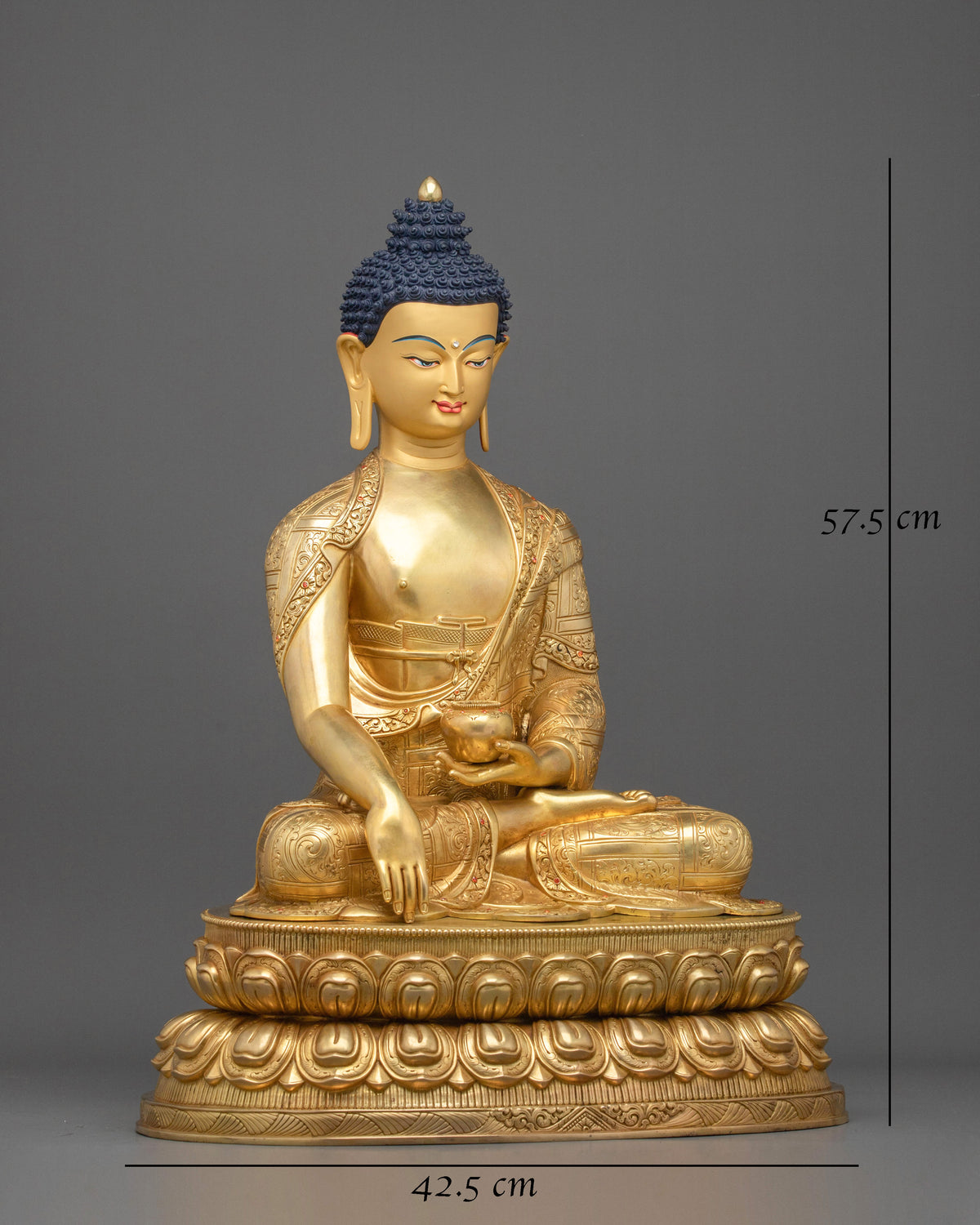Three Buddha Deity Statue Collection | 24K Gold Gilded Buddhist Statue Set