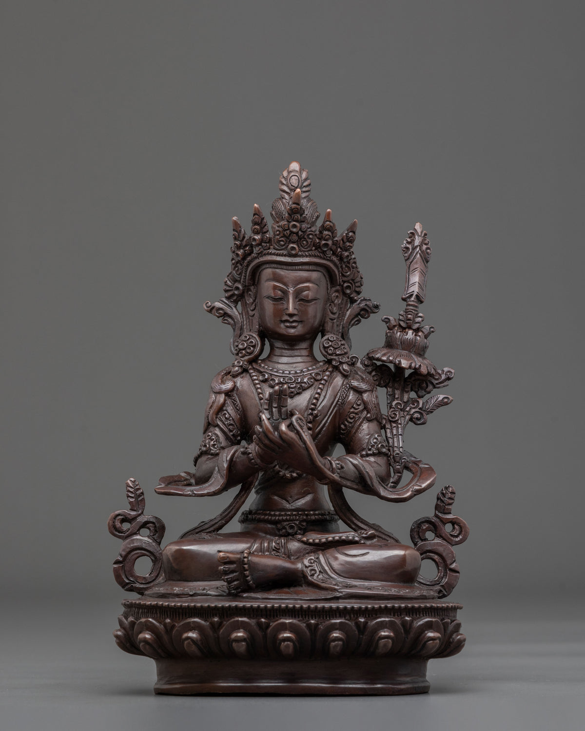 Sacred Manjushri Sculpture | Tibetan Buddhist Bodhisattva of Wisdom