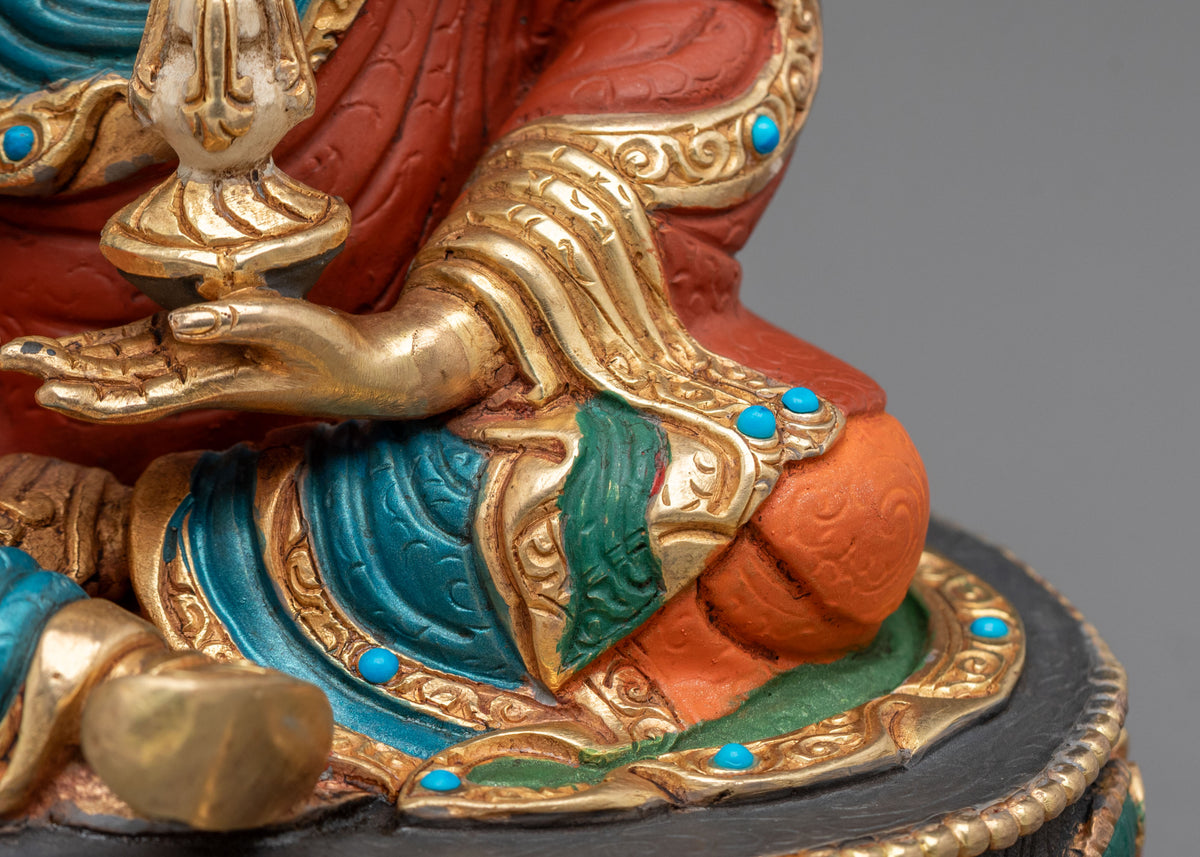 Guru Rinpochhe Tibetan Sculpture | Handmade Himalayan Buddhist Shrine