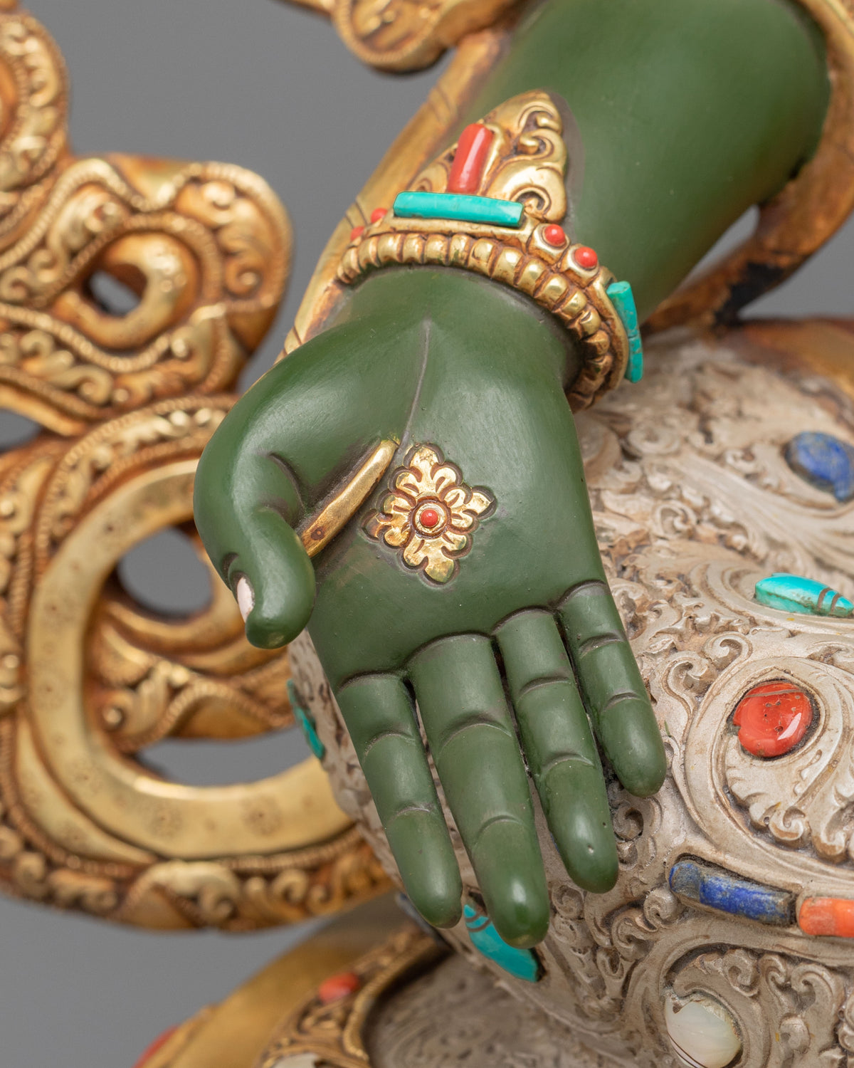 Green Tara Statue | Tibetan Compassionate Goddess Figurine