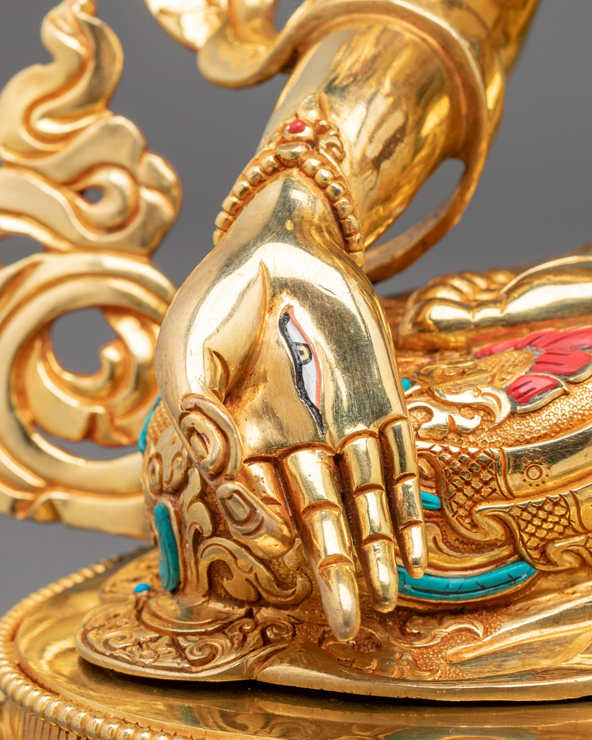 White Tara Fire Gold Coated Statue | Buddhist Shrine