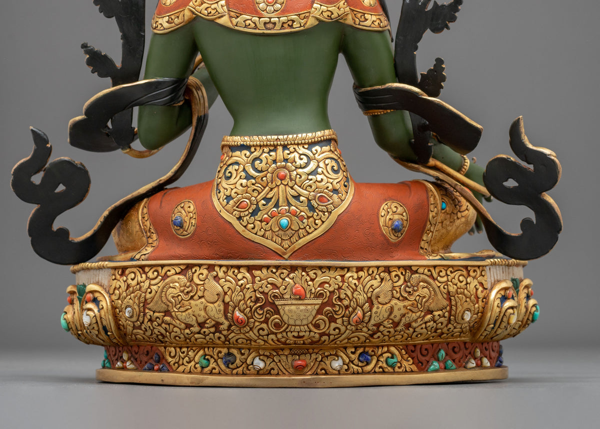 Green Tara Sculpture | Tibetan Goddess of Protection