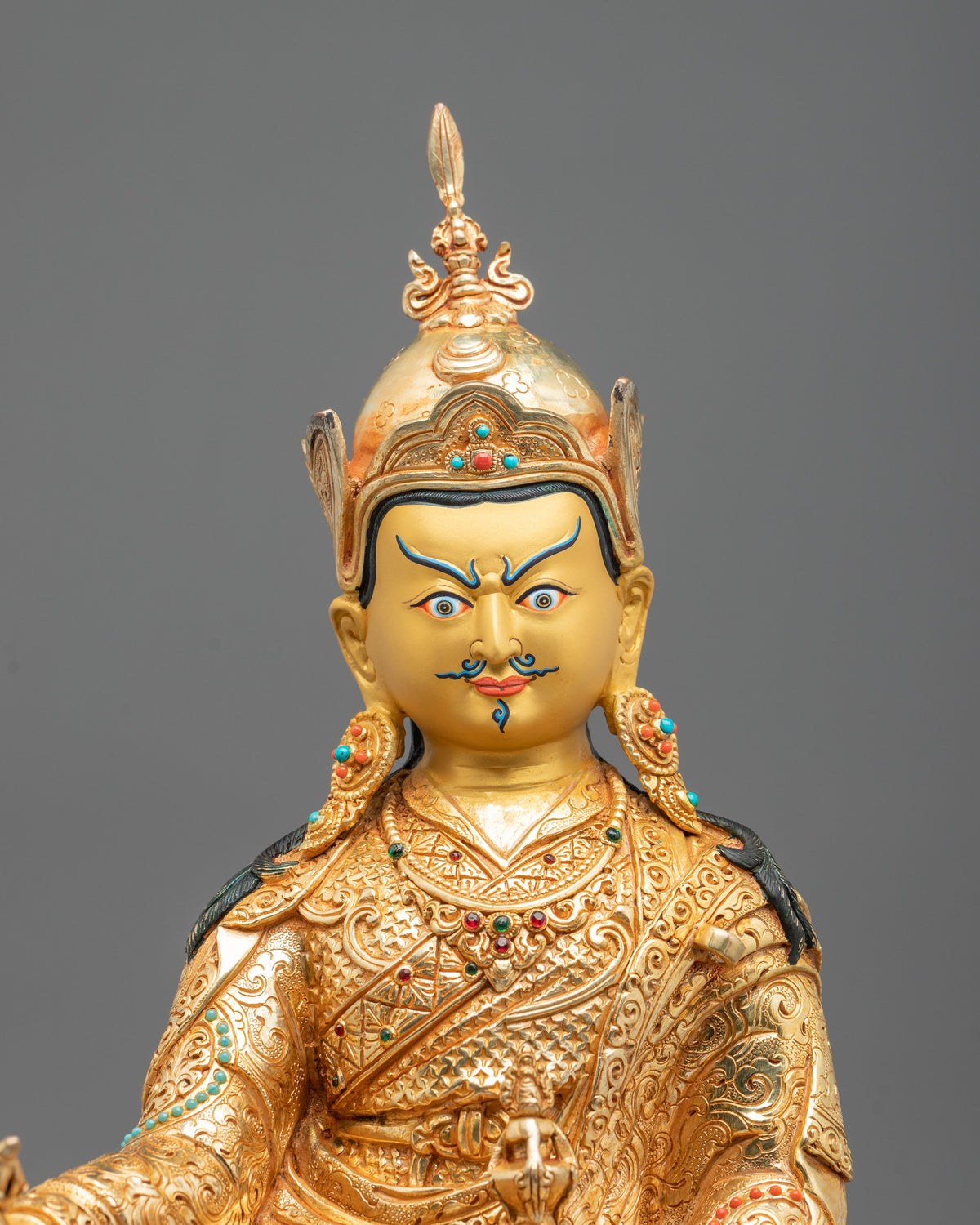 Guru Rinpoche Copper Statue | Lotus-Born Master of Vajrayana