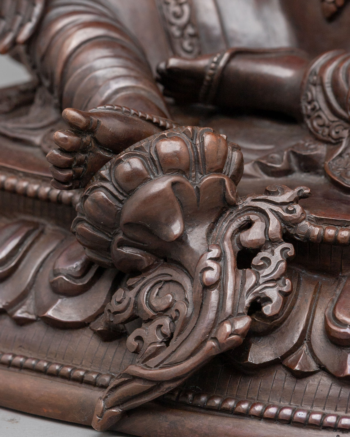 Green Tara Oxidized Figurine for Altar | Buddhist Deity of Compassion