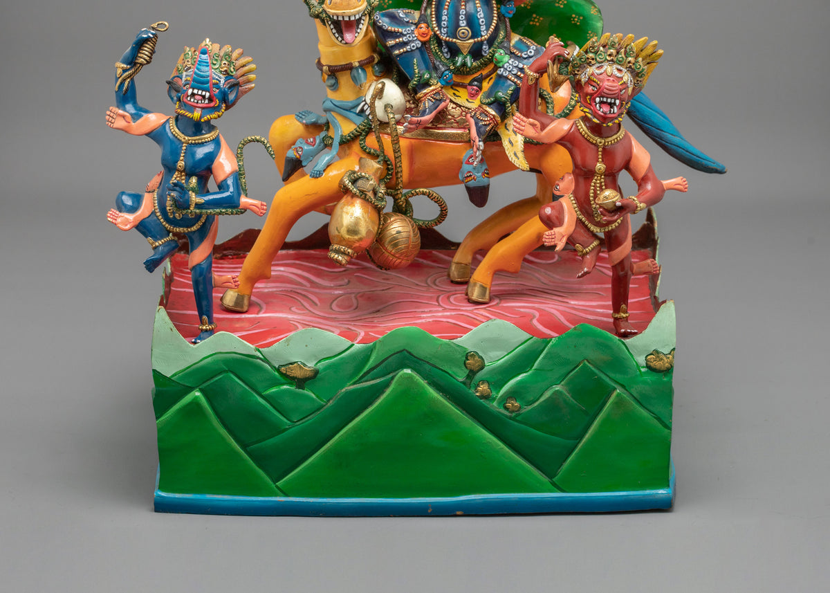 Palden Lhamo Sculpture of Protection | Wrathful Deity Statue