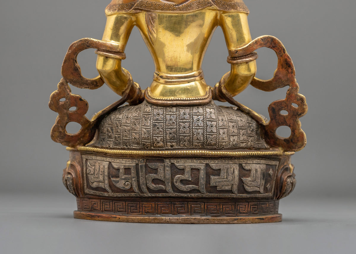 Amitayus Buddha Statue | 24K Gold Gilded Longevity Deity Figurine