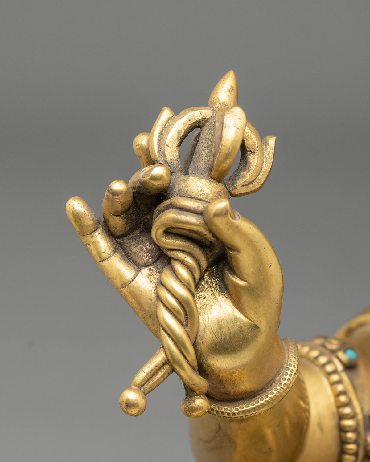 Vajrapani Bodhisattva | 24K Gold Gilded Copper