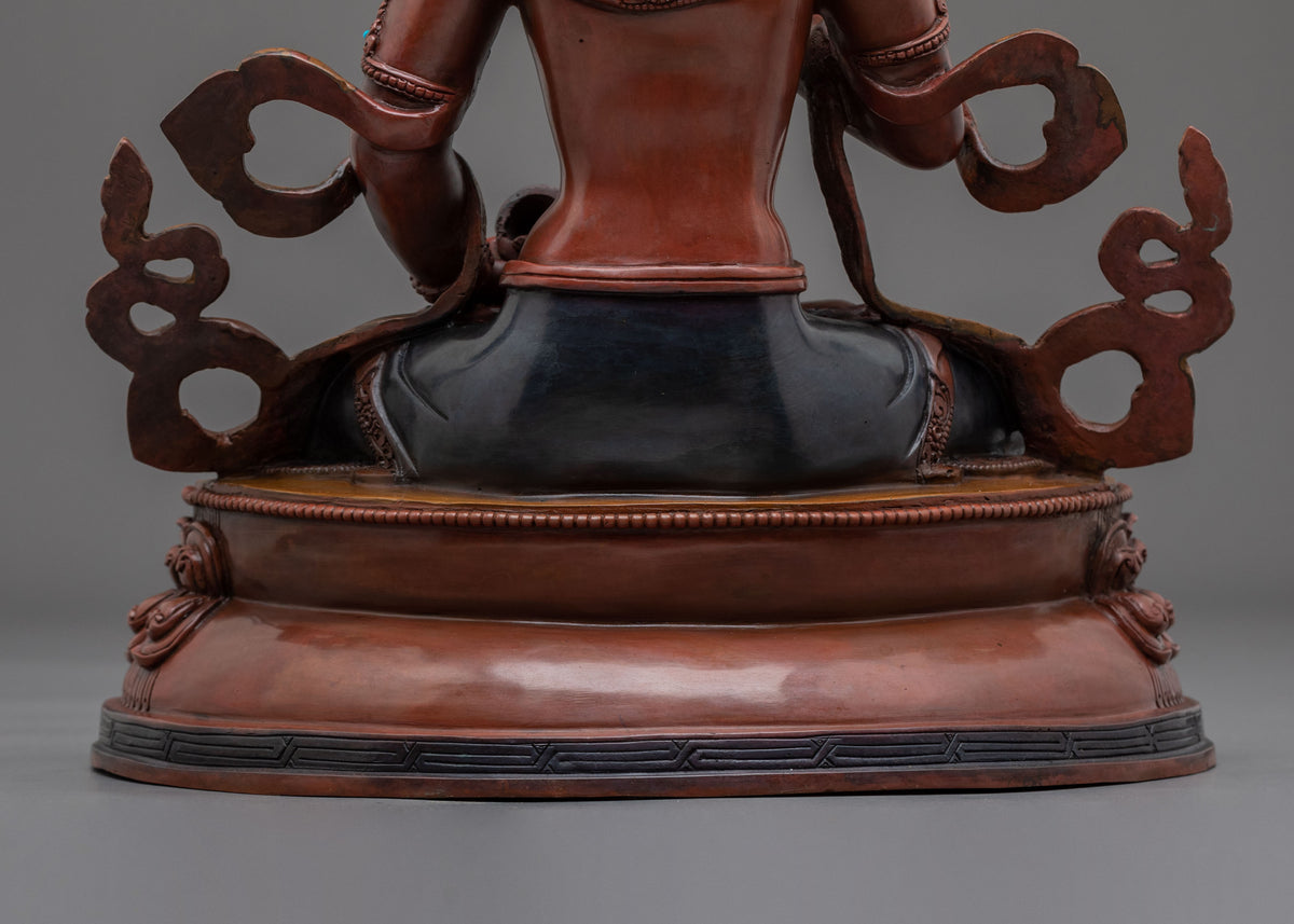 Vajrasattva Oxidized Copper Figurine | Buddha of Purification and Wisdom
