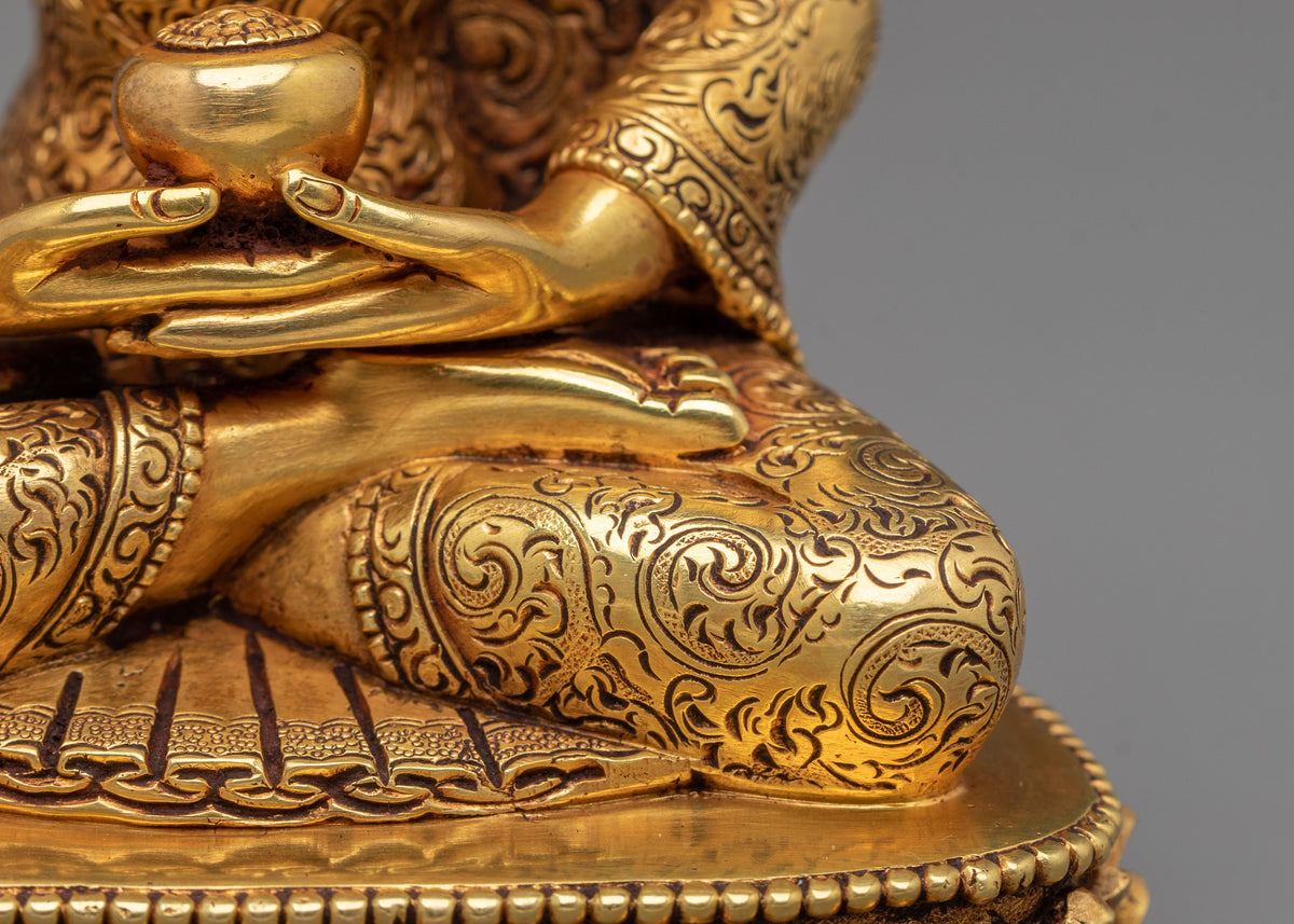 Amitabha Buddha 14cm Tall Sculpture | Buddhist Altar Decor