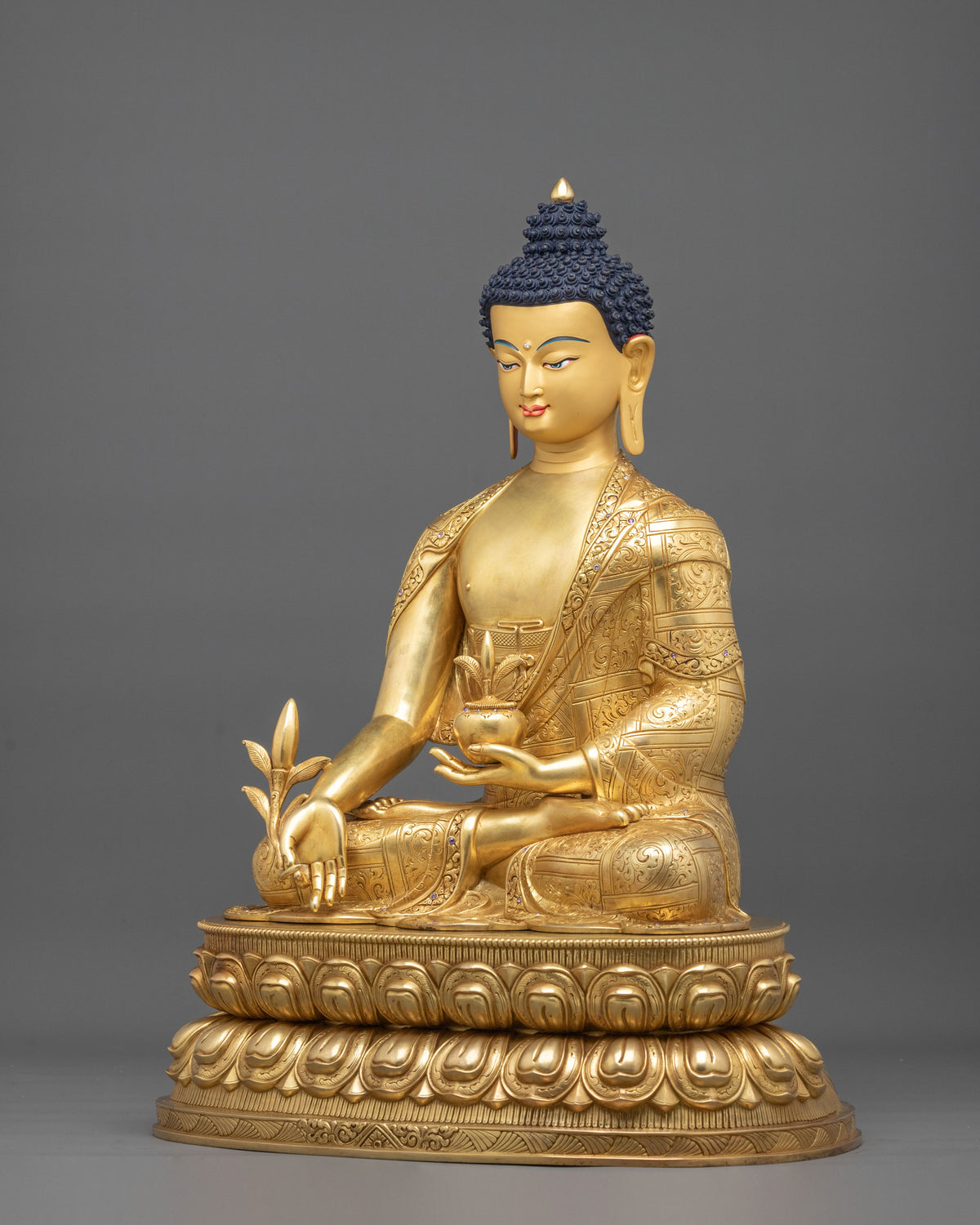 Medicine Buddha Statue for Meditation: Altar Decoration