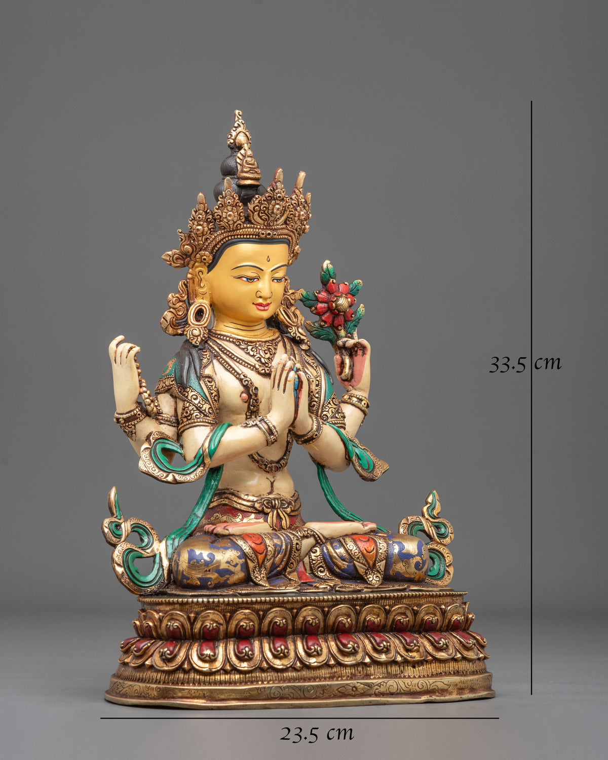 Four Armed Chenrezig Sculpture for Shrine