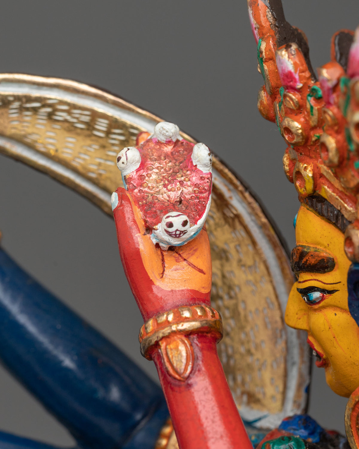 Chakrasamvara Buddhist Altar Sculpture | Handmade Himalayan Vajrayana Art