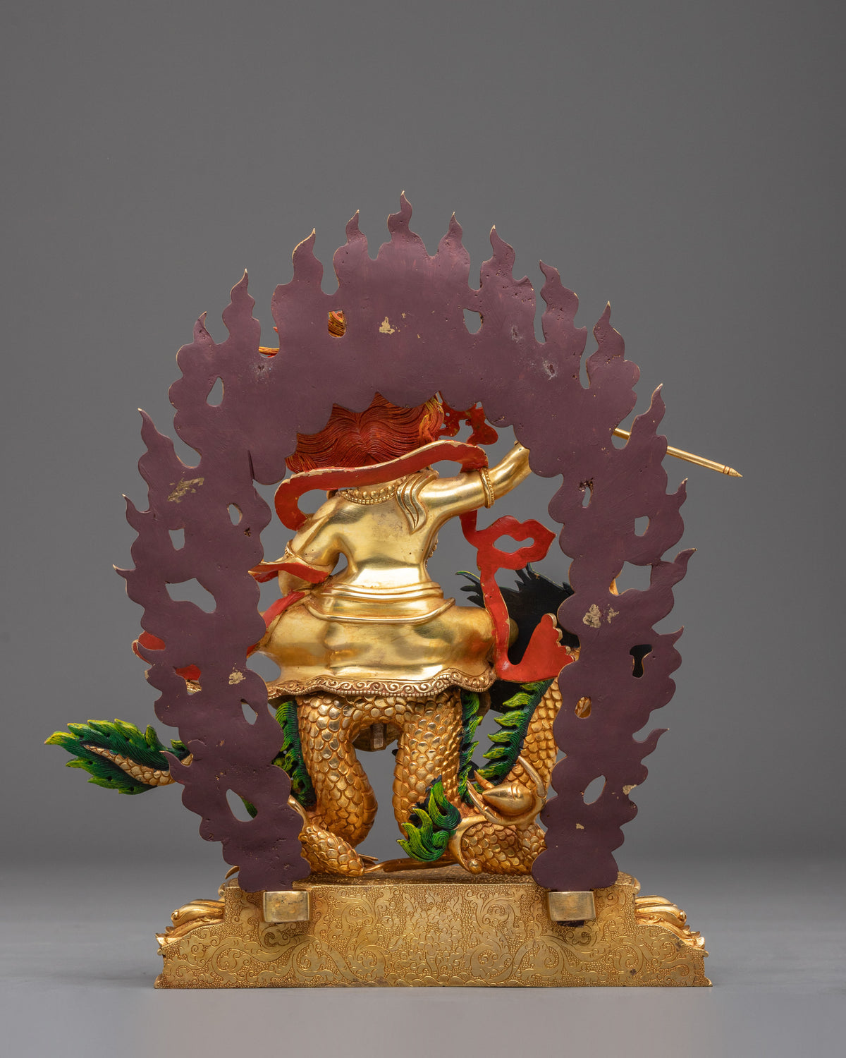 White Dzambhala Tibetan Sculpture | Sacred Vajrayana Meditation Altar Sculpture