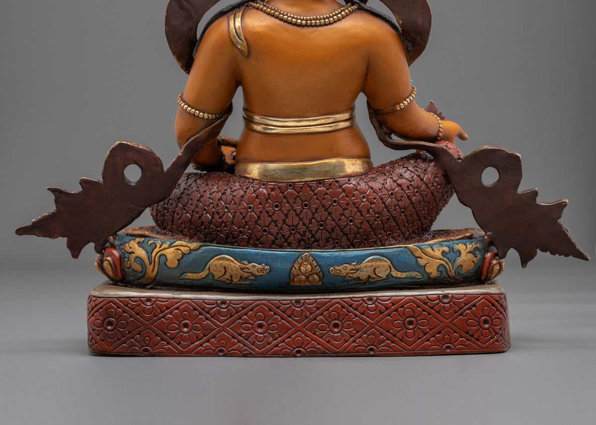Dzambhala: 24K Gold Gilded Buddhist Handmade Statue