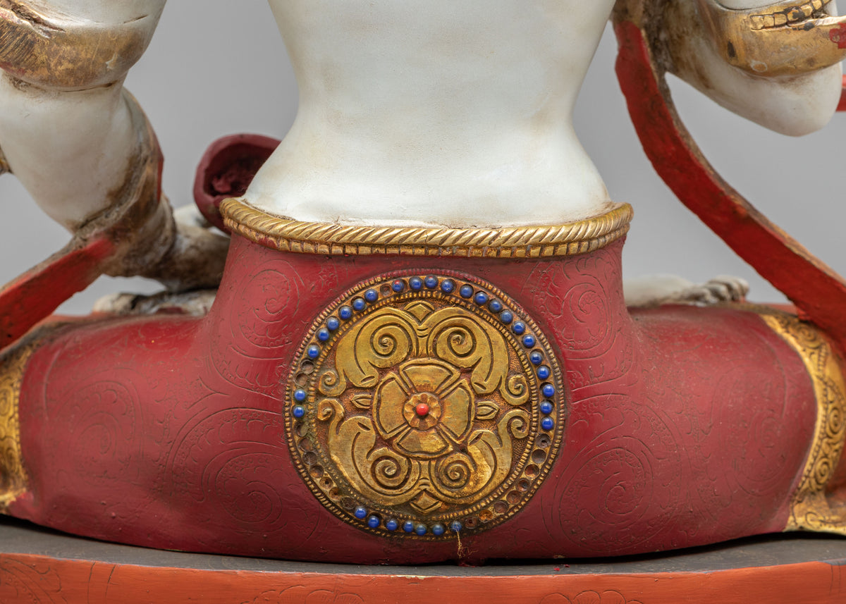 Tibetan Deity Vajrasattva Statue | Sacred Buddhist Figurine