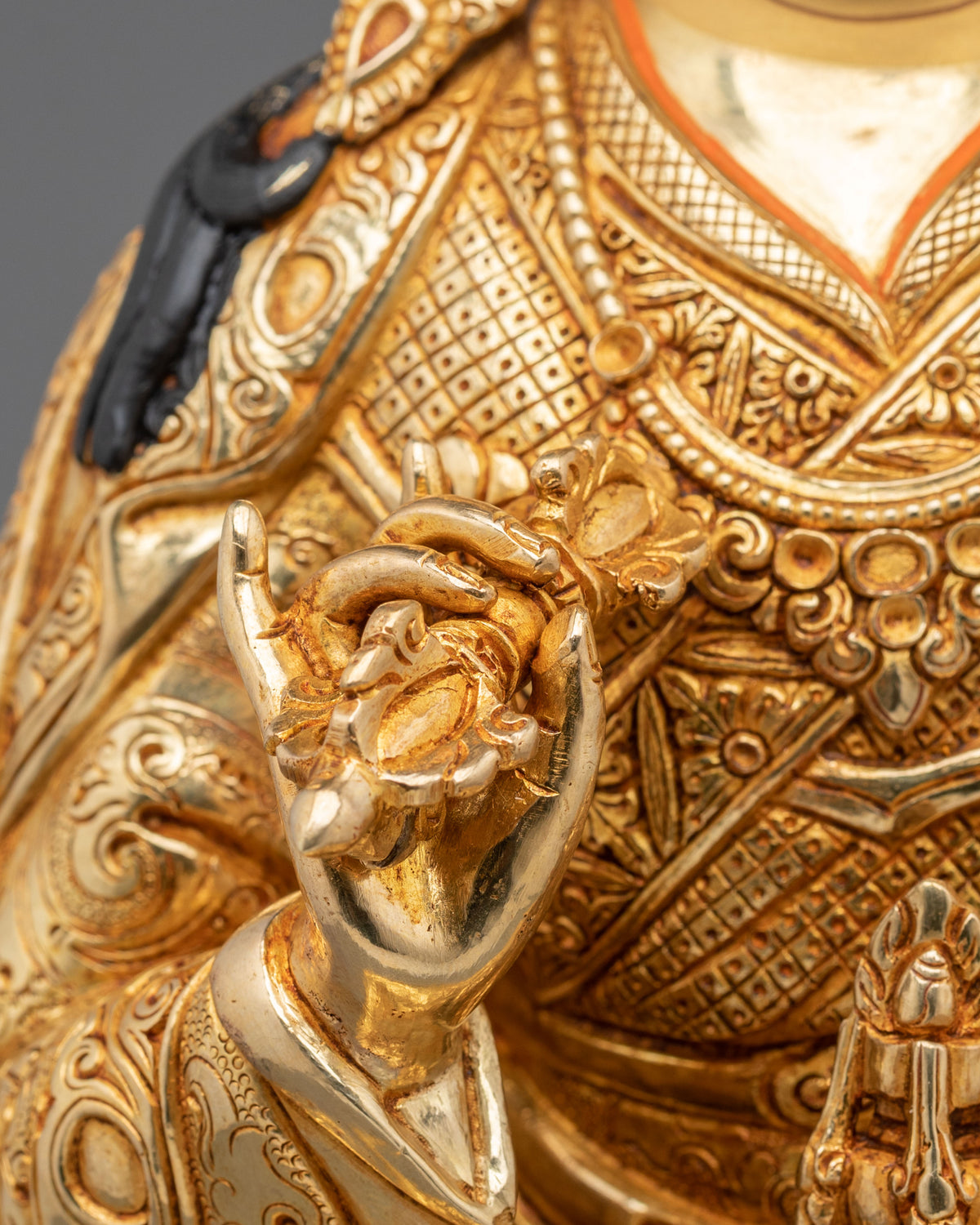 Guru Tsokye Dorje Copper Statue | 24K Gold Gilded Guru Sculpture