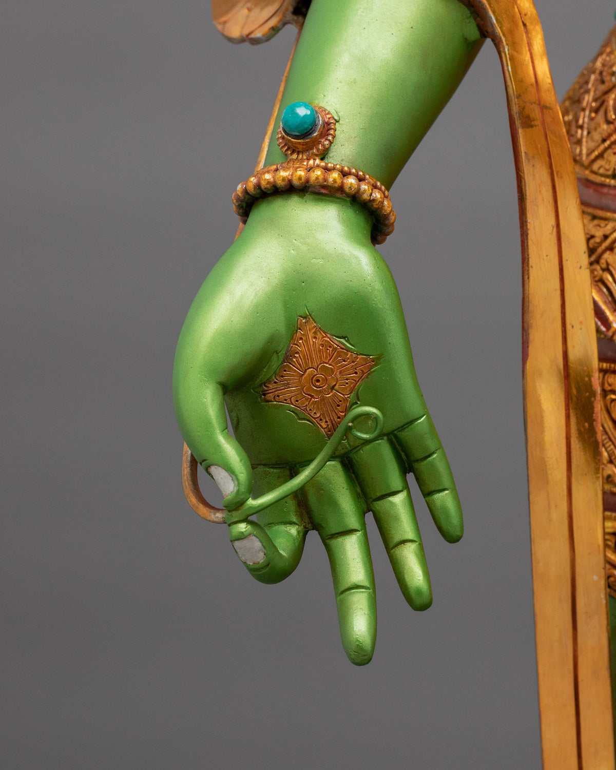 Standing Green Tara Sculpture | 50 Inches Tall Buddhist Statue