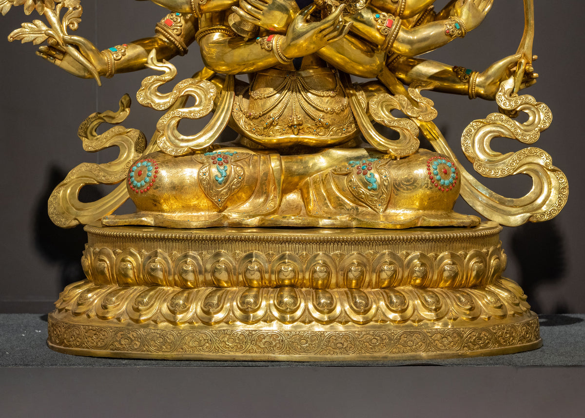 Handmade Guhyasamaja Sculpture | Akshobhyavajra Secret Assembly Deity