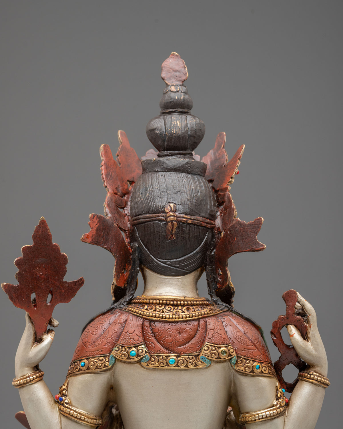 Four Armed Chenrezig Traditional Sculpture: Bodhisattva of Great Compassion