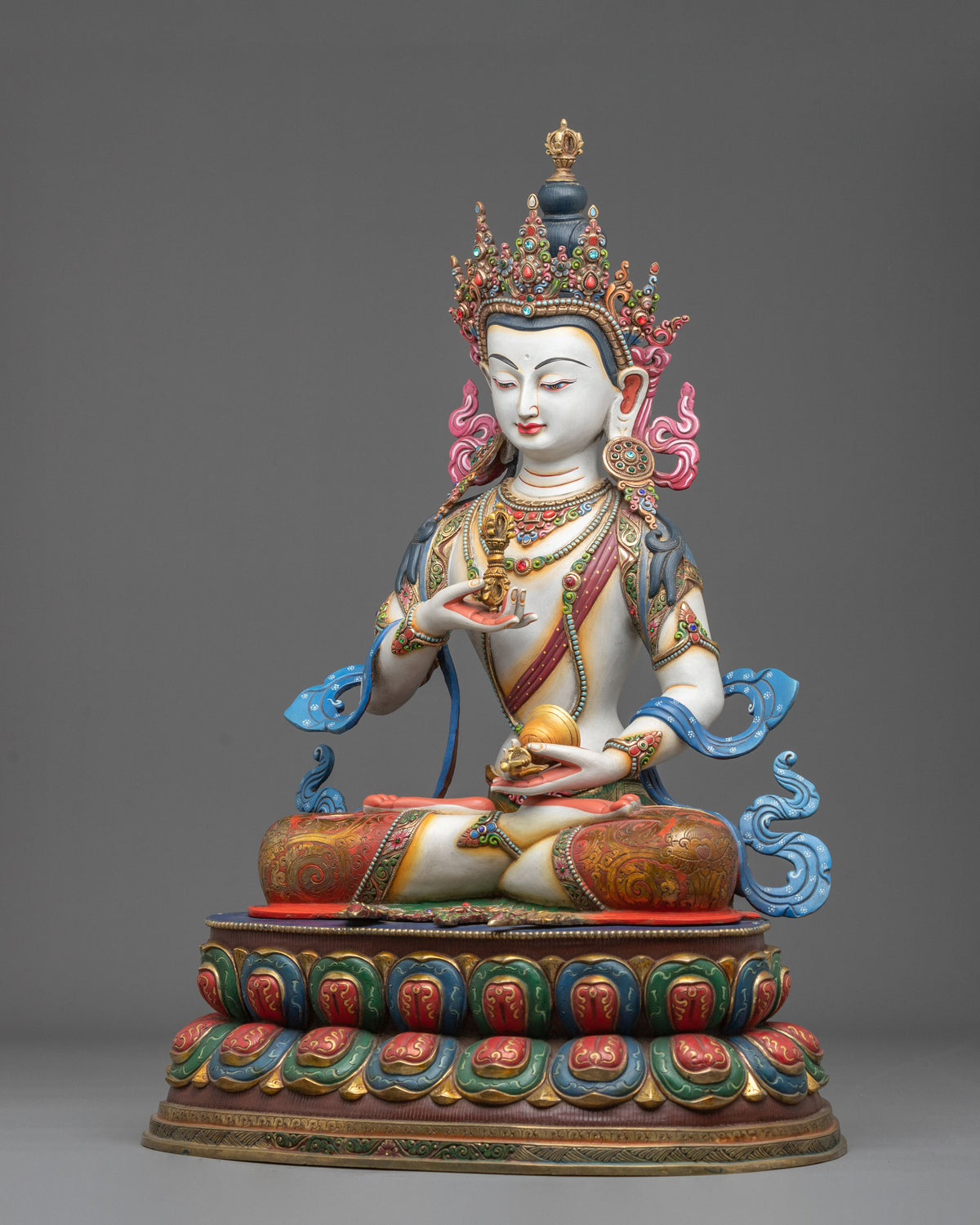 Vajrasattva 24K Gold Coated Copper Figurine