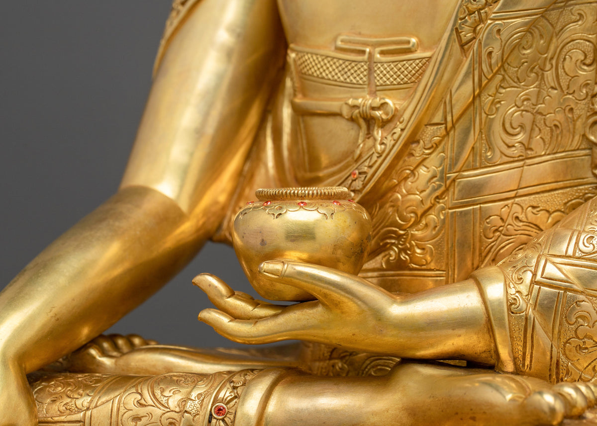 Three Buddha Deity Statue Collection | 24K Gold Gilded Buddhist Statue Set