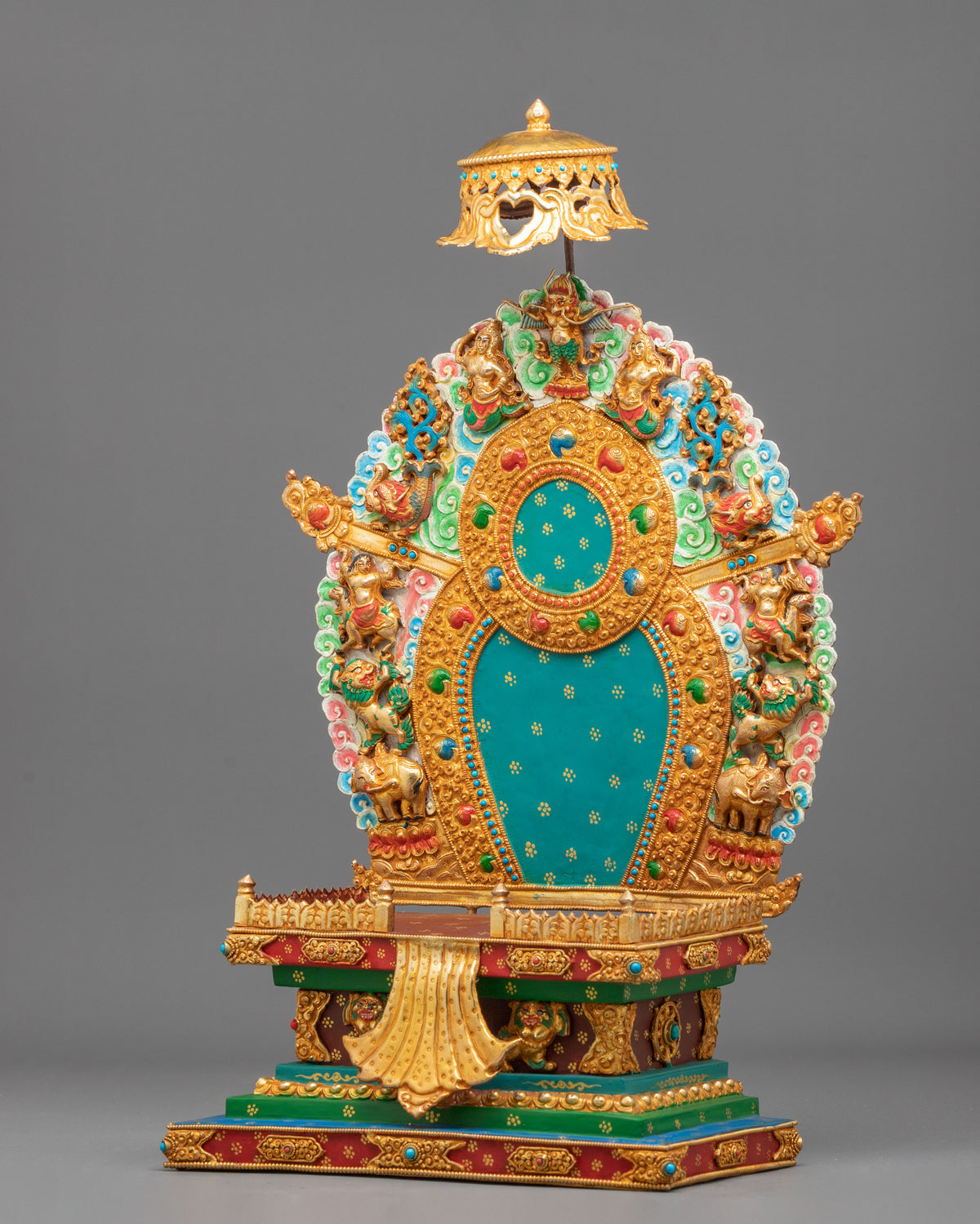 Handmade Copper Throne for Sacred Statues