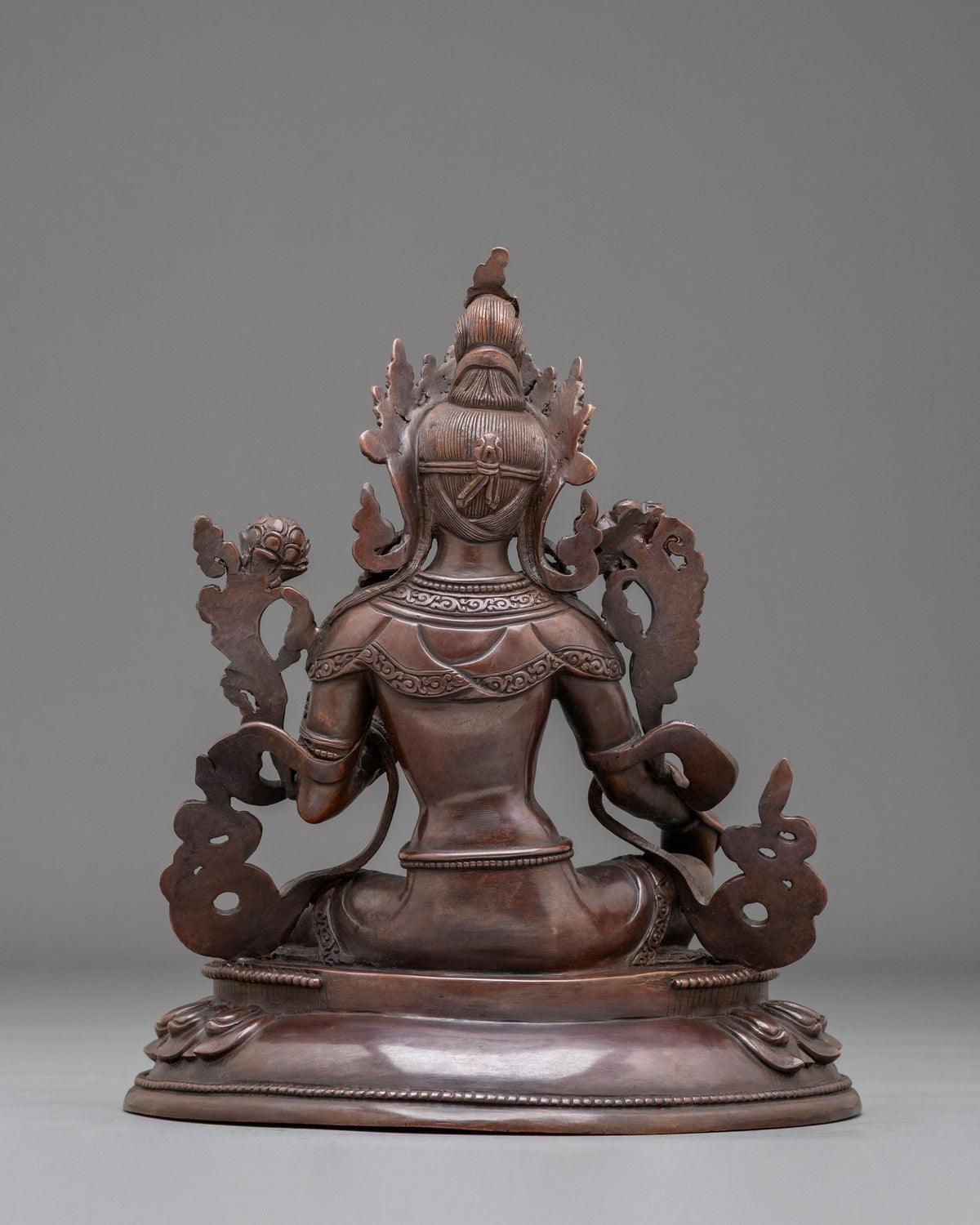 Green Tara Oxidized Figurine for Altar | Buddhist Deity of Compassion