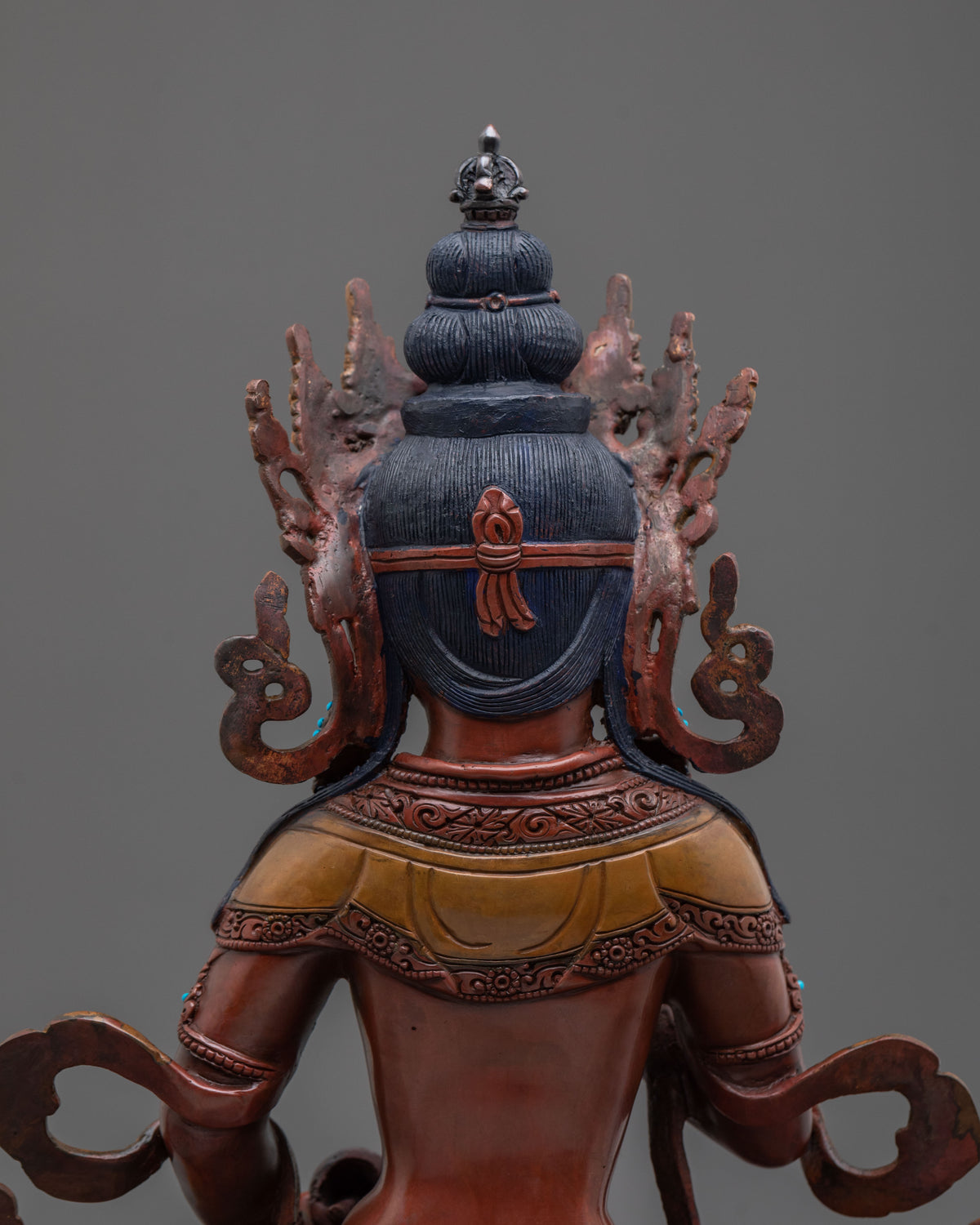 Vajrasattva Oxidized Copper Figurine | Buddha of Purification and Wisdom