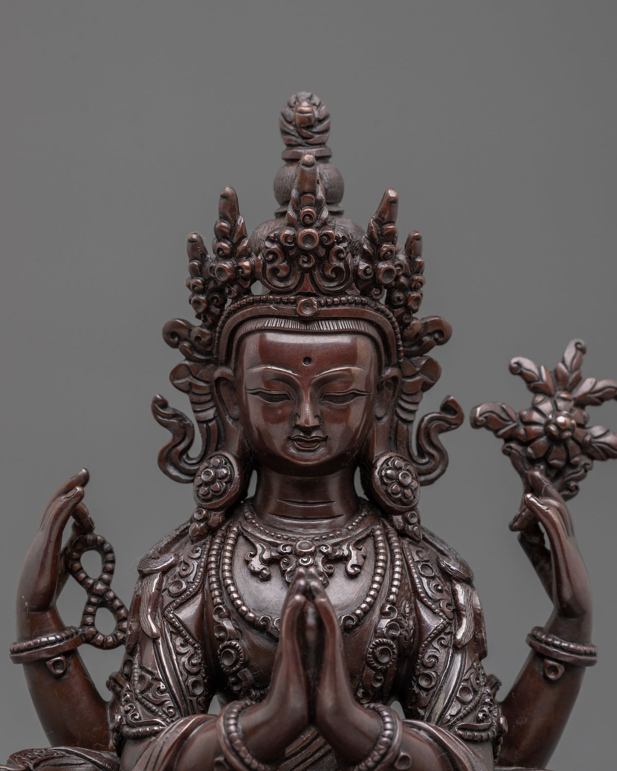 Chenrezig Devotional Statue | Four-Armed Bodhisattva for Compassion