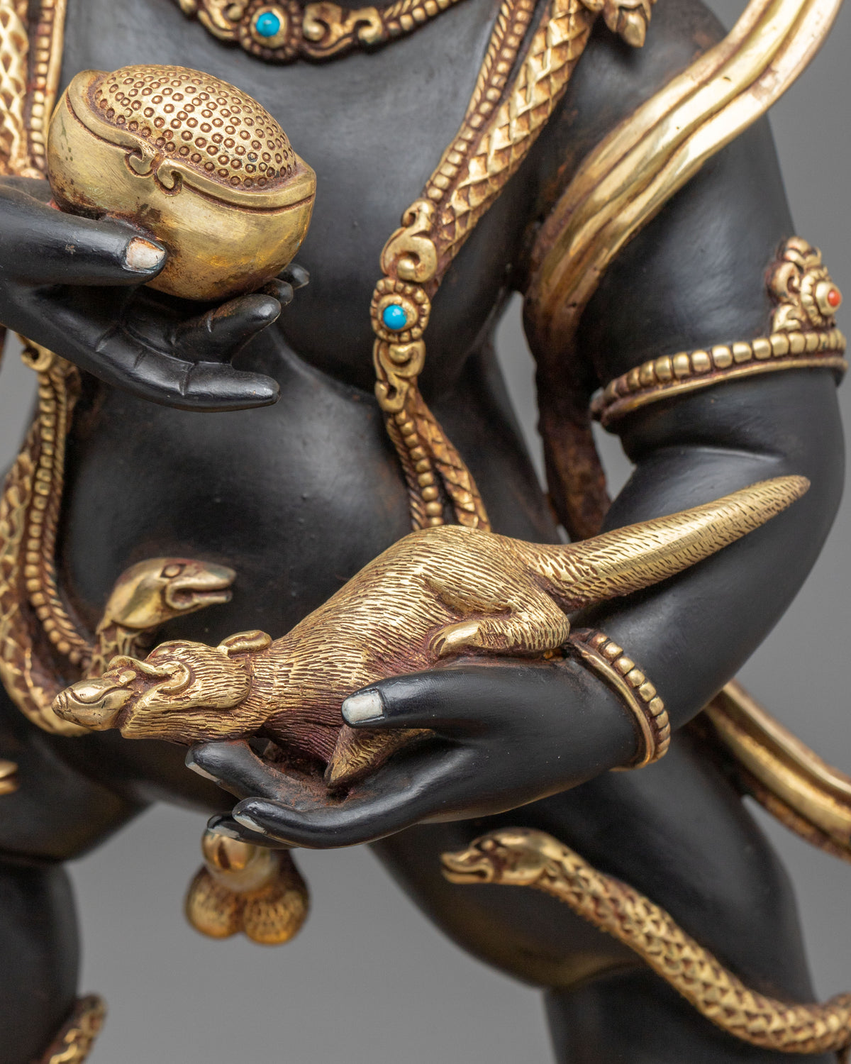 Black Dzambhala Statue | Fierce Form of Wealth and Protection