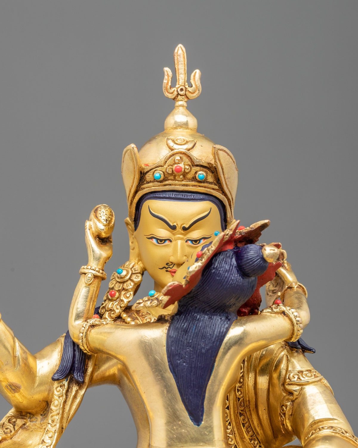 Guru Rinpoche With Consort | Sacred Vajrayana Sculpture