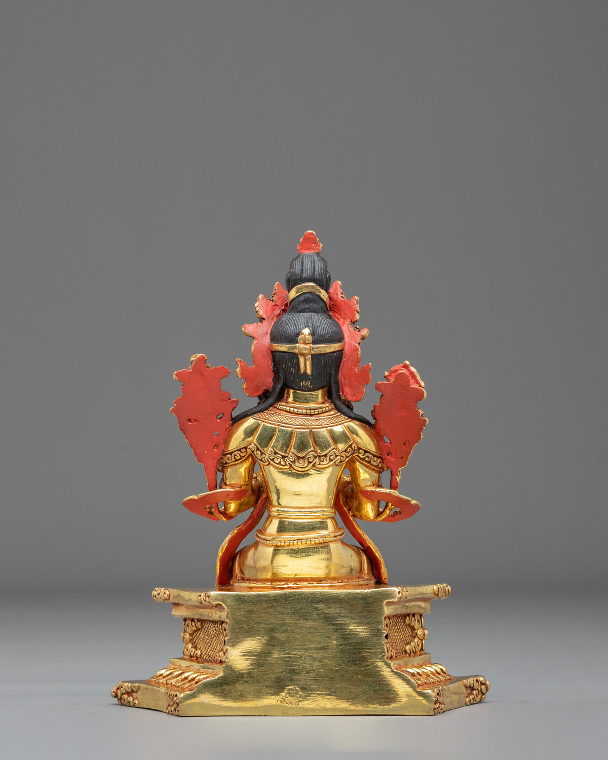 Maitreya Buddha Handmade Copper Statue - Serene Devotional Sculpture