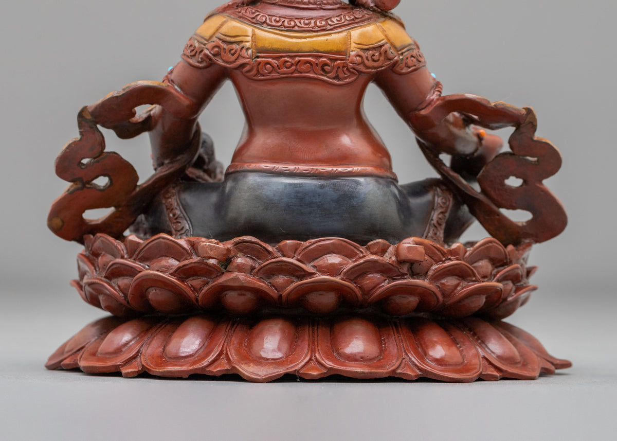 God Dzambhala Spiritual Statue in Oxidized Copper
