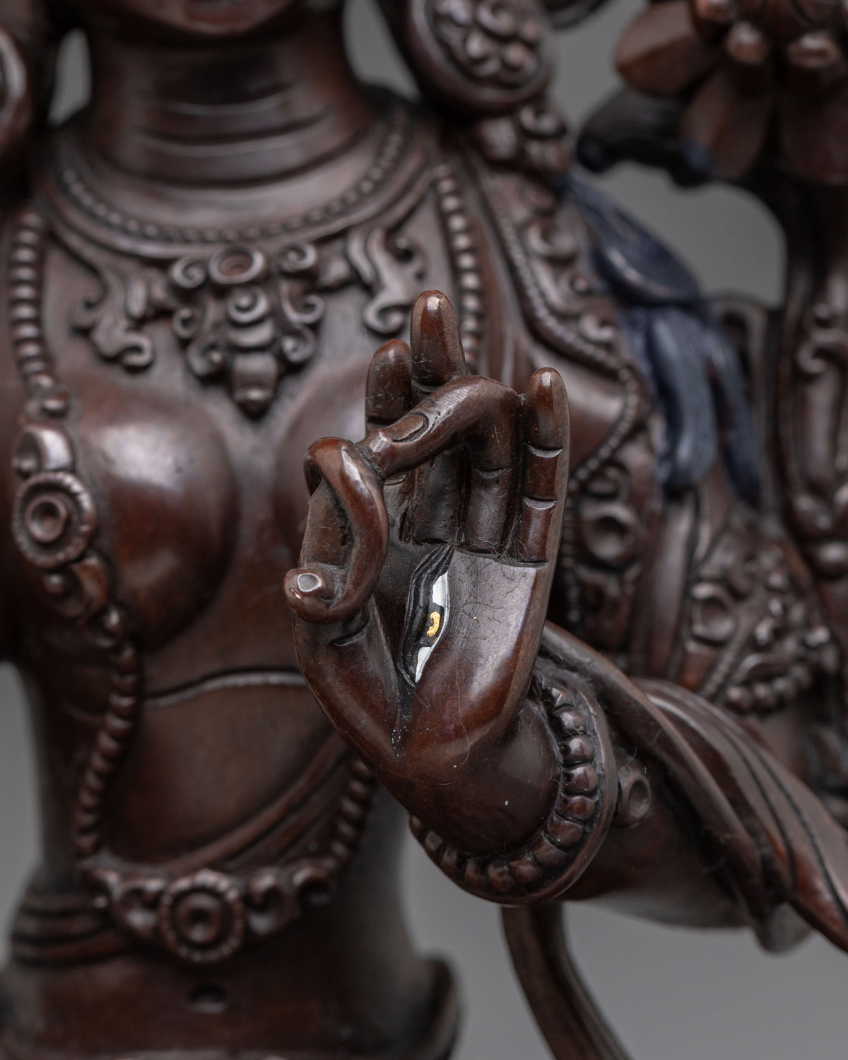 Symbol of Longevity White Tara Statue | Handcrafted Oxidized Sculpture