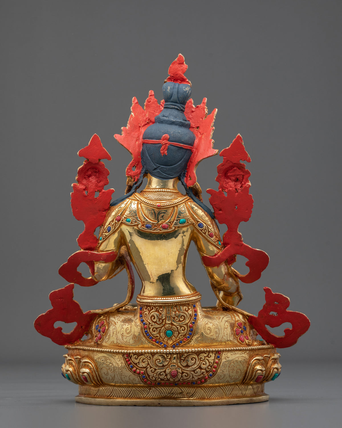 White Tara Gemstones Adorned Sculpture