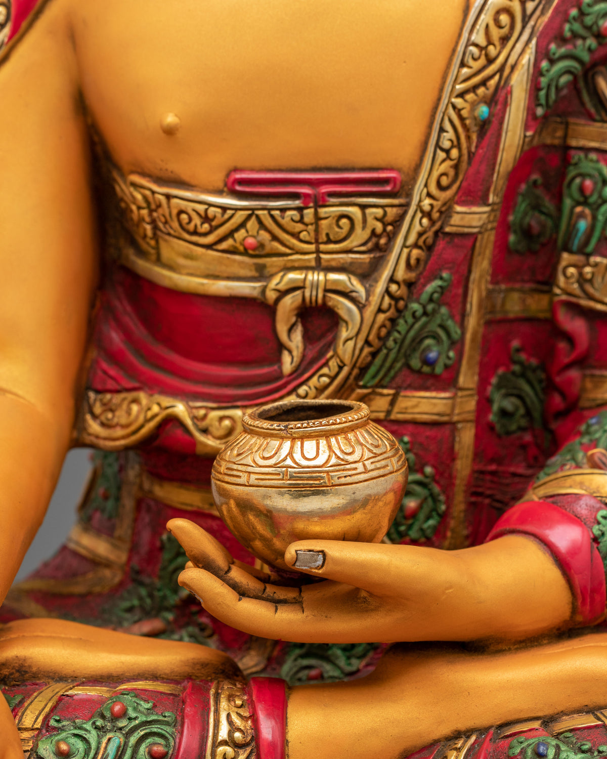 Serene Siddhartha Gautama Copper Sculpture