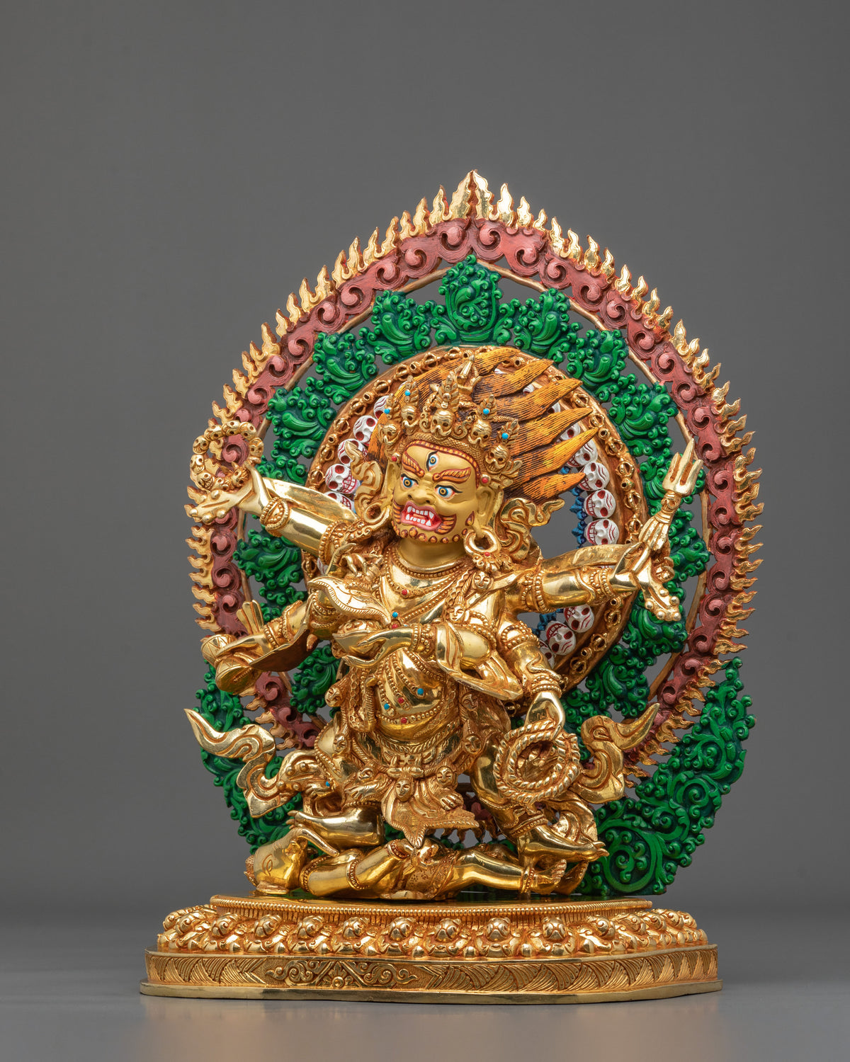 Six-Armed Mahakala Statue | Fierce Guardian of the Dharma