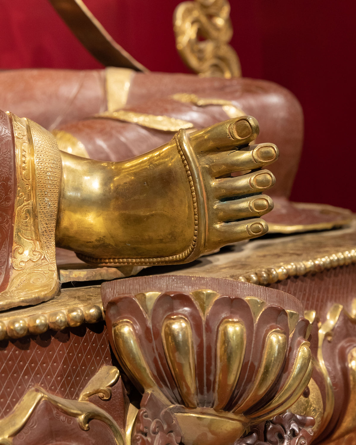 Majestic Copper Sculpture of Green Tara | Goddess of Compassion
