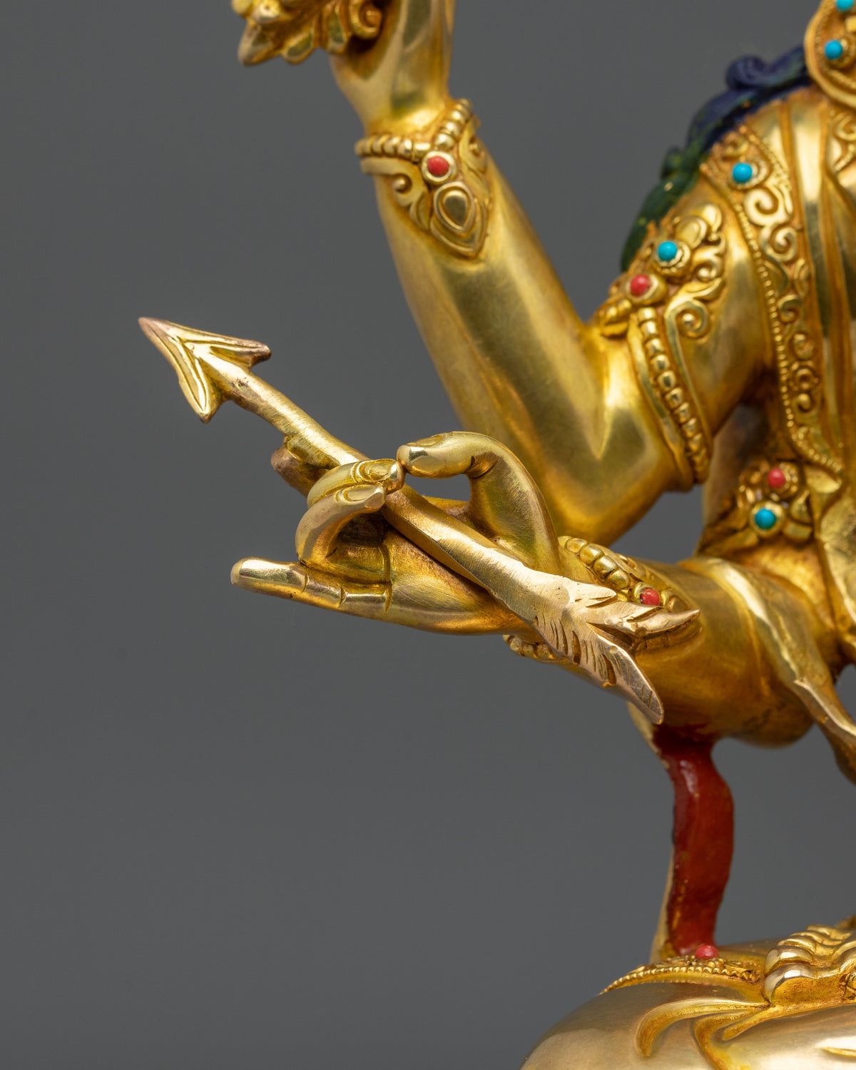Maha Manjushri Statue | Tibetan Buddhist Wisdom Sculpture