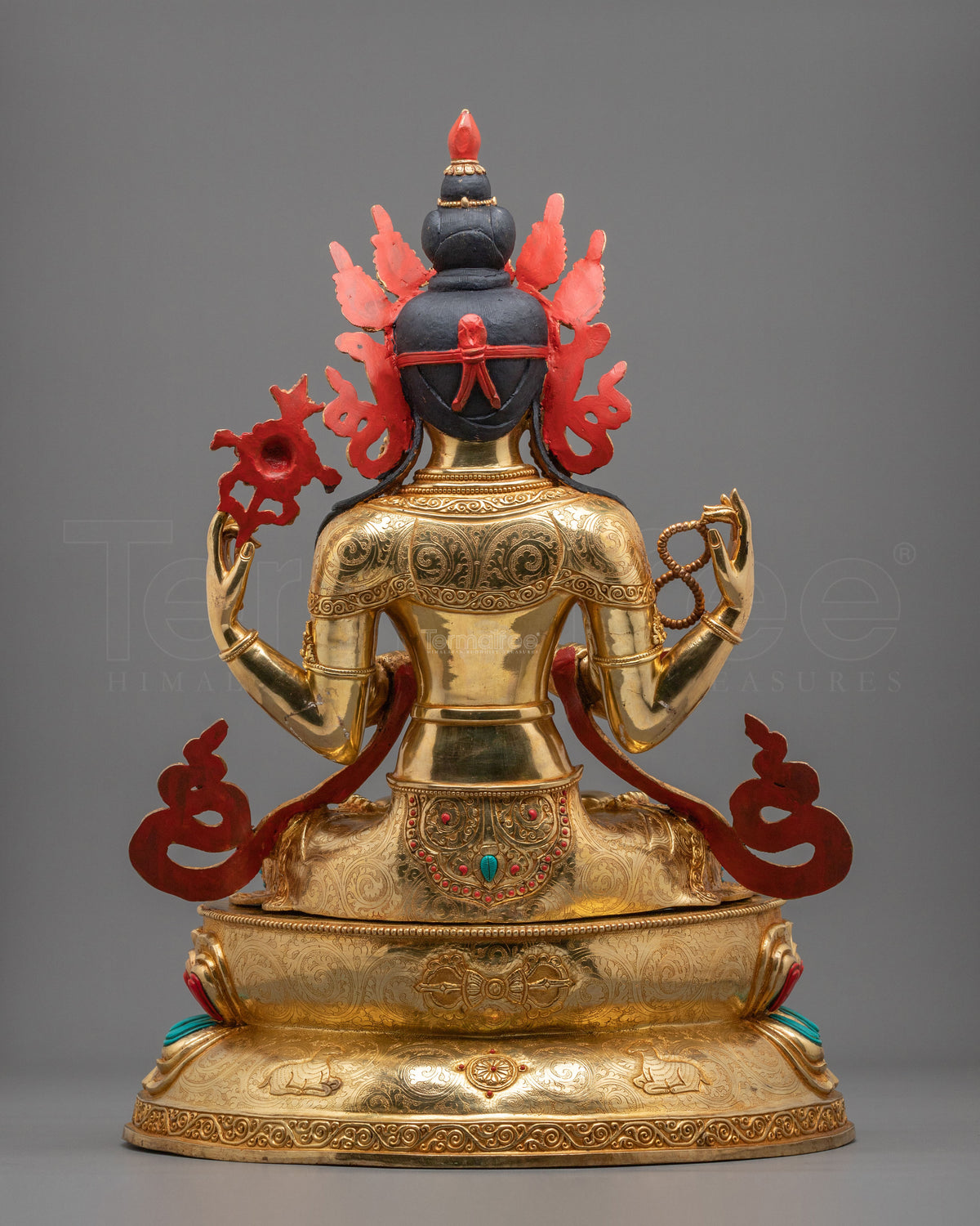 Chenrezig Great Compassion Bodhisattva Statue | 24K Gold Gilded Sculpture
