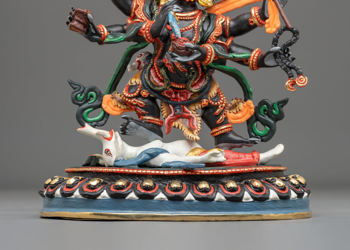 Six-Armed Mahakala Sculpture | Buddhist Protector