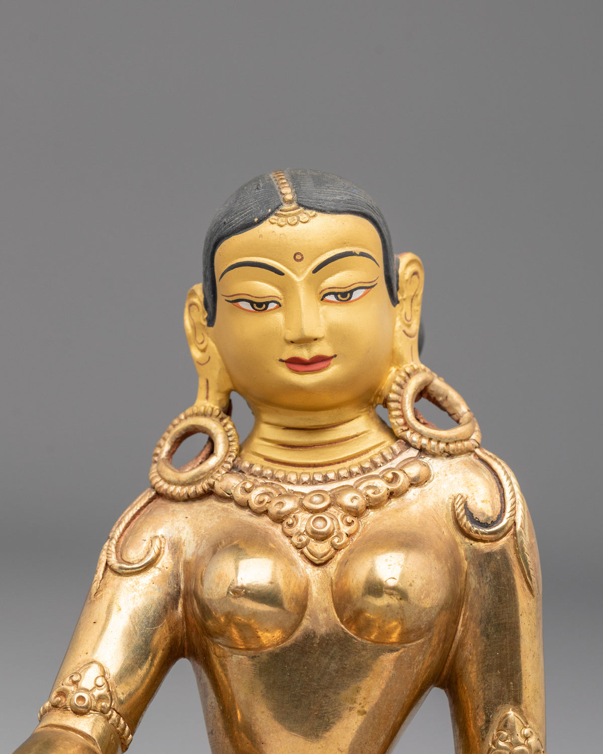Hindu Goddess Parbati Sculpture | 24K Gold Gilded