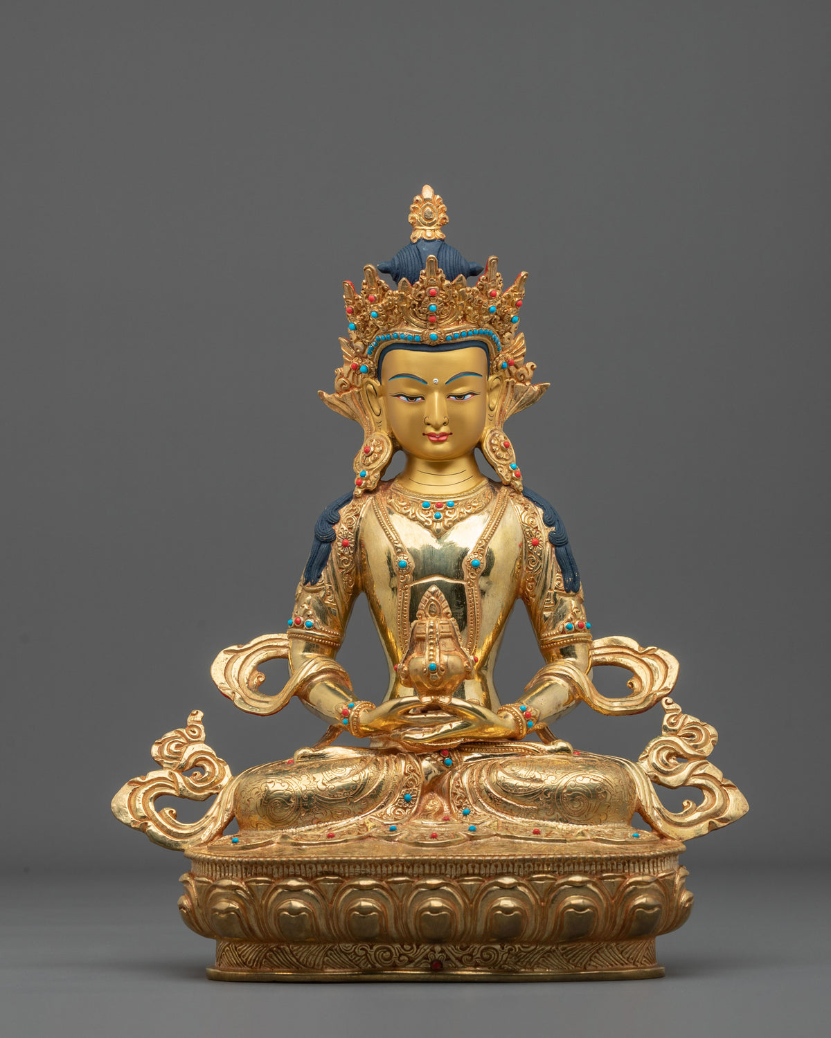 Amitayus Nectar Vase Buddha Statue | Buddha of Longevity and Wisdom