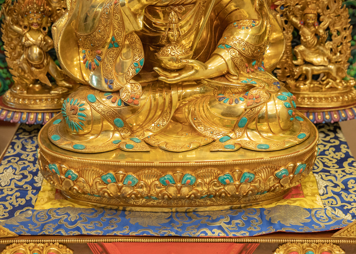 Guru Rinpoche with Eight Manifestation Statue Set