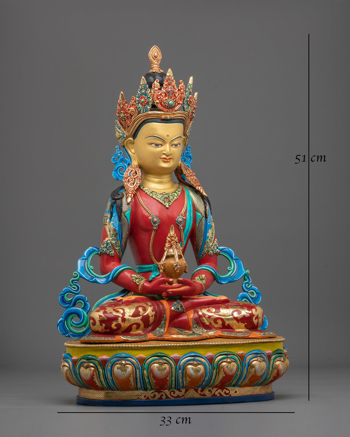 Amitayus Figurine Buddha of Infinite Life | Altar Decor