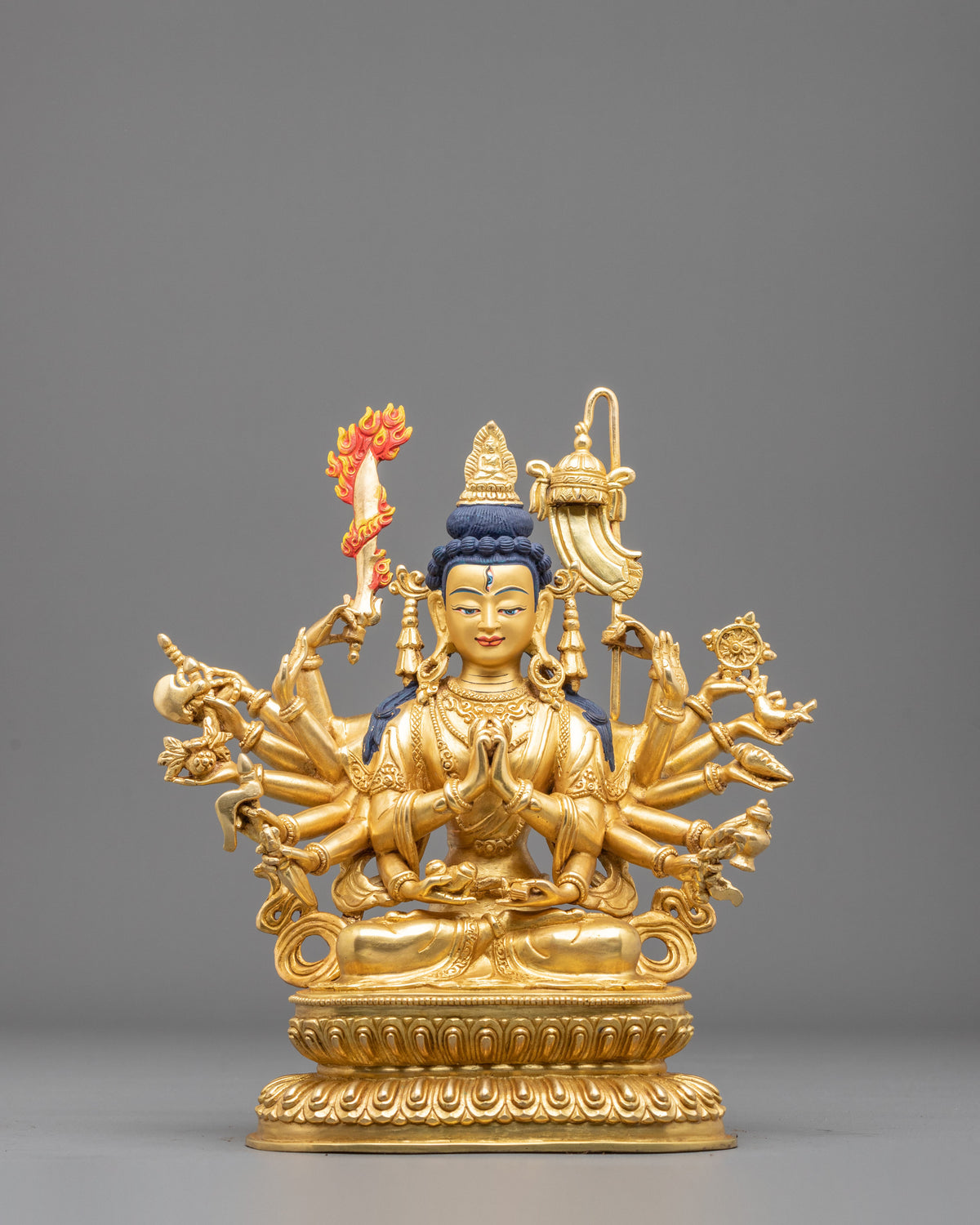 Handcrafted Chundi Statue | 24K Gold Gilded Goddess Figurine