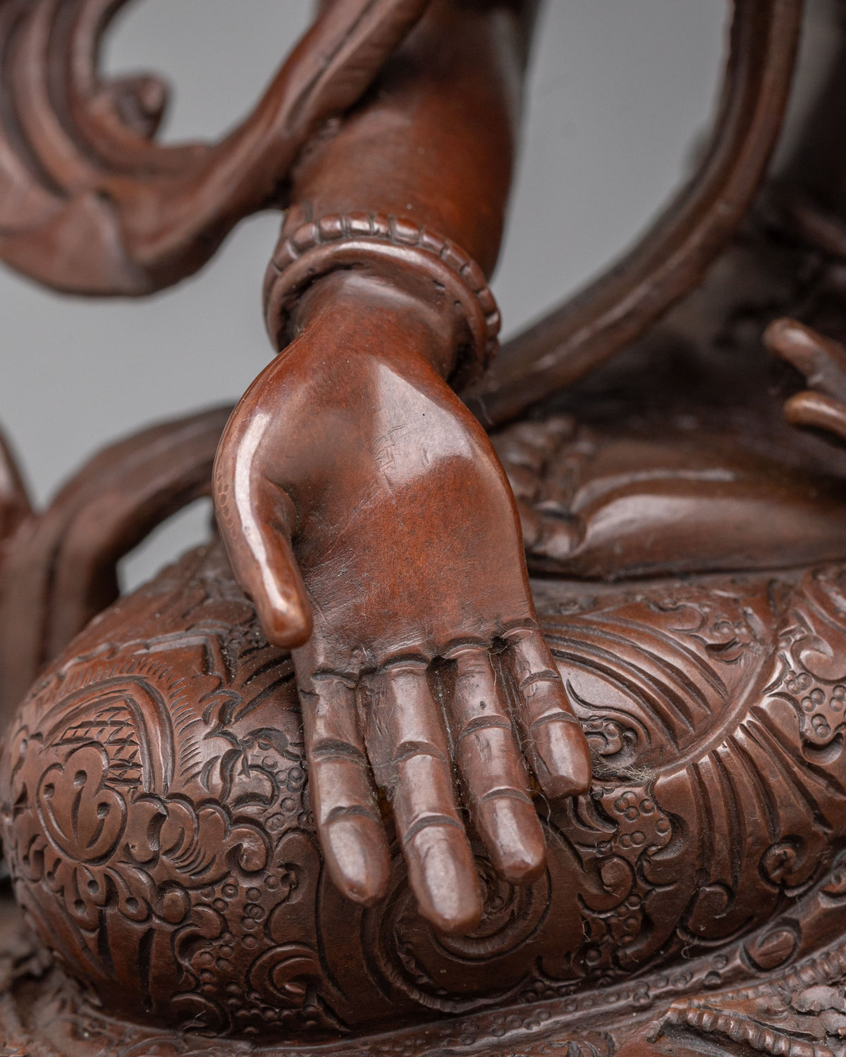 Namgyalma Three Faced Goddess Statue | Oxidized Copper Buddhist Sculpture