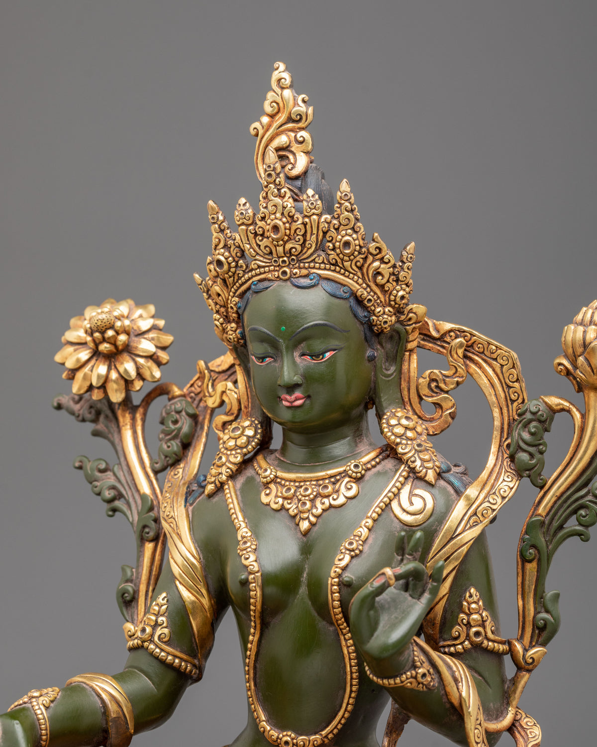 Green Tara Statue | Tibetan Compassionate Guardian