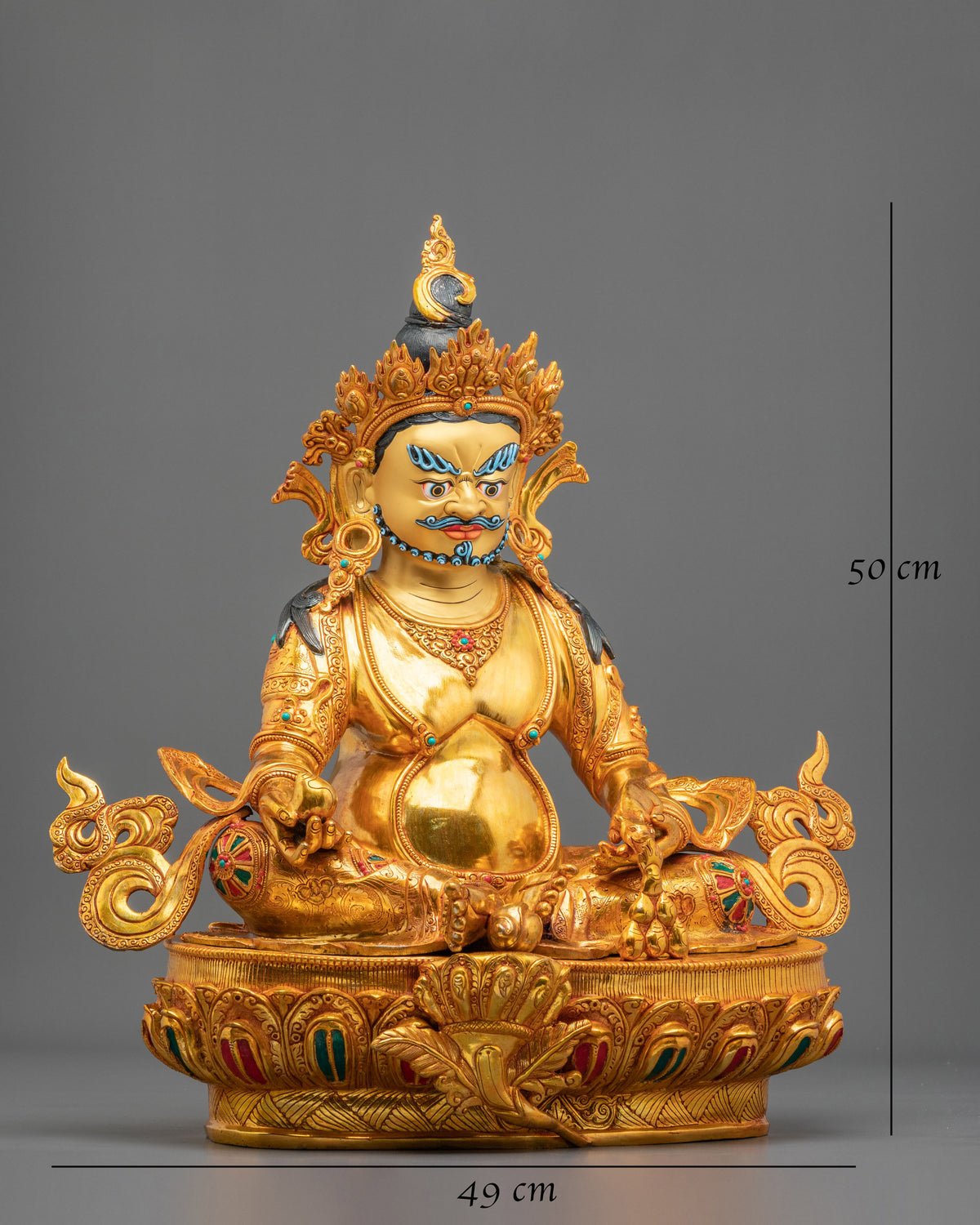 Yellow Dzambhala Statue | The Majesty of Sacred Prosperity